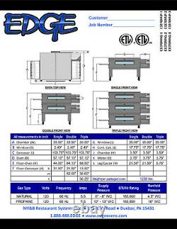 Commercial GAS Conveyor Deck Pizza Oven PIZZA OVEN PIZZERIA EDGE USA