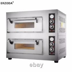 Commercial Gas Pizza Oven BSR-202Q, Double Deck, 8 x 12 Pizza, 842°F Max Temp