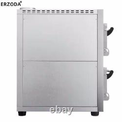 Commercial Gas Pizza Oven BSR-202Q, Double Deck, 8 x 12 Pizza, 842°F Max Temp