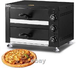 Commercial Indoor Pizza Oven Countertop, Double Deck Layer, Electric Pizza Oven