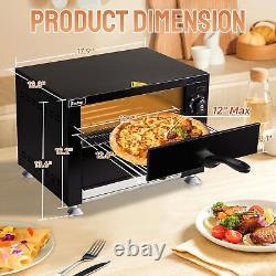 Commercial Indoor Pizza Oven Countertop, Double Deck Layer, Electric Pizza Oven