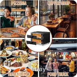 Commercial Indoor Pizza Oven Countertop, Double Deck Layer, Electric Pizza Oven