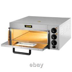 Commercial Pizza Oven 14 in. Single Deck Layer 1300-Watt Stainless Steel Electr