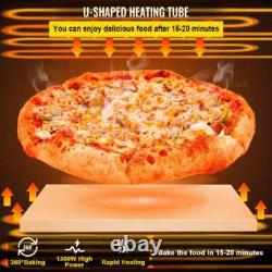 Commercial Pizza Oven 14 in. Single Deck Layer 1300-Watt Stainless Steel Electr