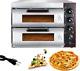 Commercial Pizza Oven 16 Inch Pizza Double Deck 3000w 110v Electric Oven Multipu