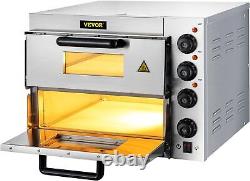 Commercial Pizza Oven Countertop 14 Double Deck Layer 110V 1800W Stainless