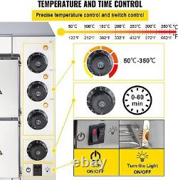 Commercial Pizza Oven Countertop 14 Double Deck Layer 110V 1800W Stainless