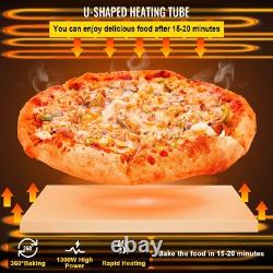 Commercial Pizza Oven Countertop, 14Single Deck Layer, 1300W Electric Pizza Oven