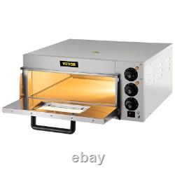 Commercial Pizza Oven Countertop, 14Single Deck Layer, 1300W Electric Pizza Oven