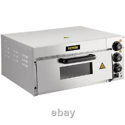 Commercial Pizza Oven Countertop, 14Single Deck Layer, 1300W Electric Pizza Oven