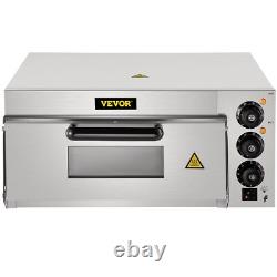 Commercial Pizza Oven Countertop, 14Single Deck Layer, 1300W Electric Pizza Oven