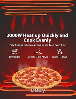 Commercial Pizza Oven Countertop 3000W 14'' Electric Double Pizza Oven