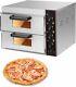Commercial Pizza Oven Countertop 3000w14'' Electric Double Pizza Oven Deck Layer