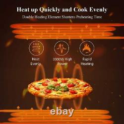 Commercial Pizza Oven Countertop 3KW 14'' Electric Pizza Oven Double Deck Layer
