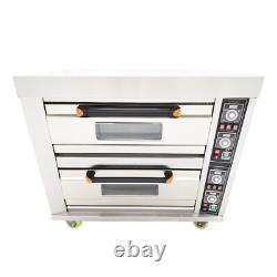 Commercial Pizza Oven Electric Baking Oven Double Deck Convection Oven 220V