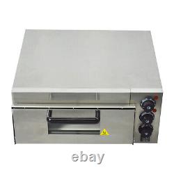 Commercial Pizza Oven Electric Stainless Steel Single-layer Baking 110V 2KW