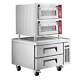 Double Deck Countertop Pizza / Bakery Oven, 2 Chambers, 36 Refrigerated Base
