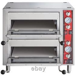 Double Deck Countertop Pizza/Bakery Oven with Two Independent Chambers, 240V