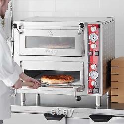Double Deck Countertop Pizza/Bakery Oven with Two Independent Chambers, 240V
