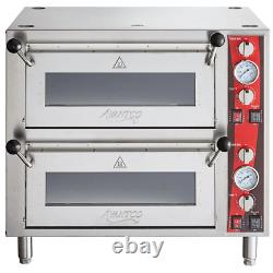 Double Deck Countertop Pizza/Bakery Oven with Two Independent Chambers, 240V