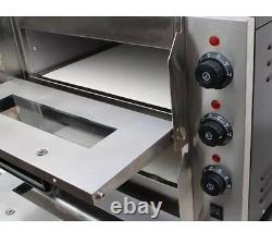 Double Deck Electric Table Top Pizza Oven Stone Base 16 Pizza, Special Offer