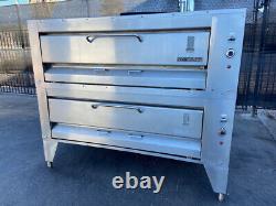 Double Deck Gas Pizza Ovens Stainless Montague 25P-2 Hearth Bake Stone #7744