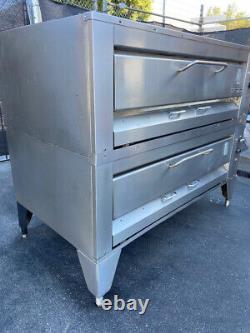 Double Deck Gas Pizza Ovens Stainless Montague 25P-2 Hearth Bake Stone #7744