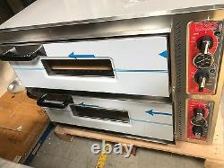 ELECTRIC PIZZA OVEN DOUBLE DECK BRAND NEW CANMAC CATERING 8x12 Pizza