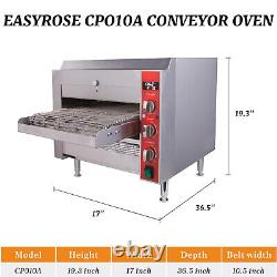 Easyrose Countertop Pizza Commercial Conveyor Toaster Bread Oven Machine