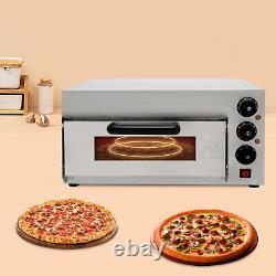 Electric 1.5kw Pizza Oven Stainless Steel Ceramic Stone Fire Stone Oven 1 Layer