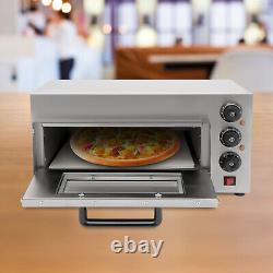 Electric 1.5kw Pizza Oven Stainless Steel Ceramic Stone Fire Stone Oven 1 Layer