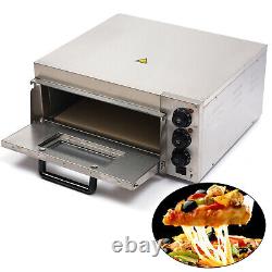 Electric 1.5kw Pizza Oven Stainless Steel Ceramic Stone Fire Stone Oven 1 Layer