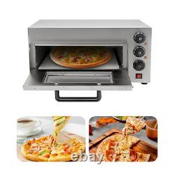 Electric 1.5kw Pizza Oven Stainless Steel Ceramic Stone Fire Stone Oven 1 Layer