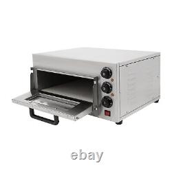 Electric 1.5kw Pizza Oven Stainless Steel Ceramic Stone Fire Stone Oven 1 Layer