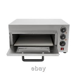 Electric 1.5kw Pizza Oven Stainless Steel Ceramic Stone Fire Stone Oven 1 Layer