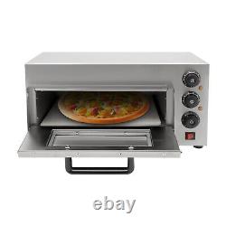 Electric 1.5kw Pizza Oven Stainless Steel Ceramic Stone Fire Stone Oven 1 Layer