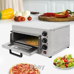 Electric 1.5kw Pizza Oven Stainless Steel Ceramic Stone Fire Stone Oven 1 Layer