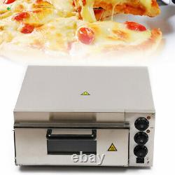 Electric 2000W Pizza Oven SINGLE Deck Commercial Stainless Steel Bake Broiler