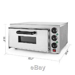 Electric 2000W Pizza Oven Single Deck Baking Oven 110V Ceramic Stone Toaster