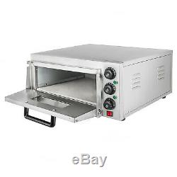 Electric 2000W Pizza Oven Single Deck Baking Oven 110V Ceramic Stone Toaster