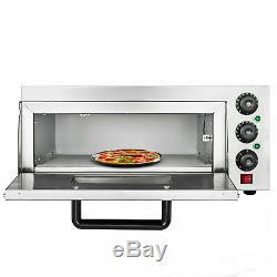 Electric 2000W Pizza Oven Single Deck Cooking Bake Broiler Rotisserie 110V