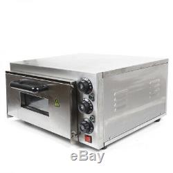 Electric 2KW Pizza Oven Single Deck Commercial Ceramic Stone Baking Equipment US