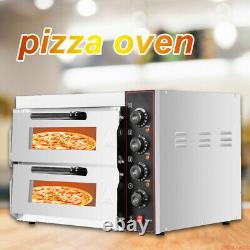 Electric 3000W 48L Electric Pizza Oven Double Deck Commercial Bake Broiler Baked