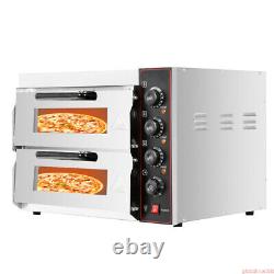 Electric 3000W 48L Electric Pizza Oven Double Deck Commercial Bake Broiler Baked