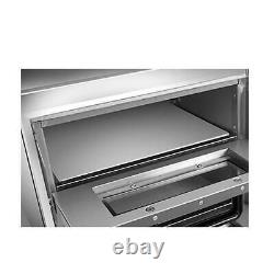 Electric 3000W Pizza Oven Double Deck Commercial Stainless Steel Bake Broiler US