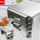 Electric 3000w Pizza Oven Double Deck Commercial Stainless Steel Pizza Toaster