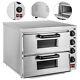 Electric 3000w Pizza Oven Double Deck Stainless Steel Baking Oven Rotisserie