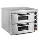 Electric 3000w Pizza Oven Double Deck Stainless Steel Ceramic Stone Fire Stone