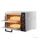 Electric 3kw 48l Pizza Oven Double Deck Commercial Stainless Steel Bake Broiler