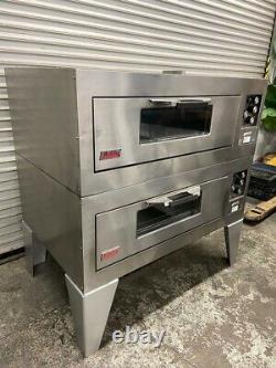 Electric Bakery Pizza Oven Double Stack Baking Deck 54 Lang D054B2-208V #6871